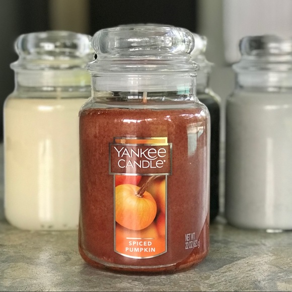 Yankee Candle Spiced Pumpkin Lg 22 oz. Jar, New - Picture 6 of 6